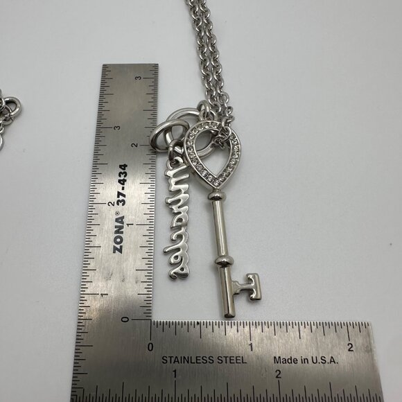 Chico's Necklace Jewlery Statement 30" Adjustable Silver Tone Miracles Skeleton - Picture 9 of 9